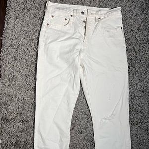 White Levi 501 Skinny